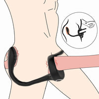 Bild in Galerie-Viewer laden, Verstellbarer Penisring und Analvibrator
