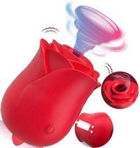 Load image into Gallery viewer, Rose Toy with Tounge Vibrator Clit Stimulator
